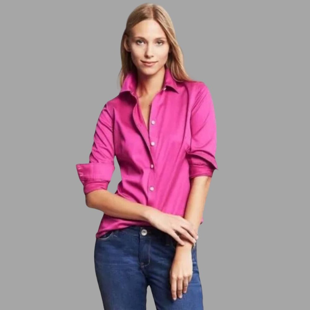 Bobby Chan Silk Blend Barbiecore Blouse